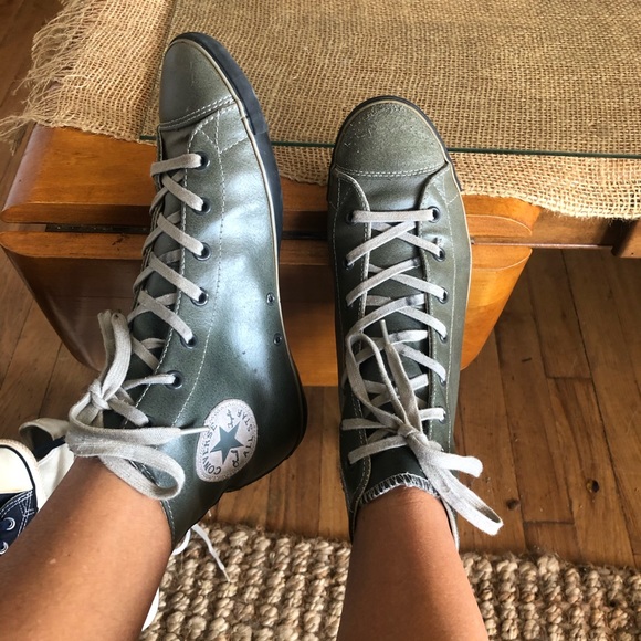 vintage converse leather high tops